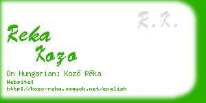 reka kozo business card